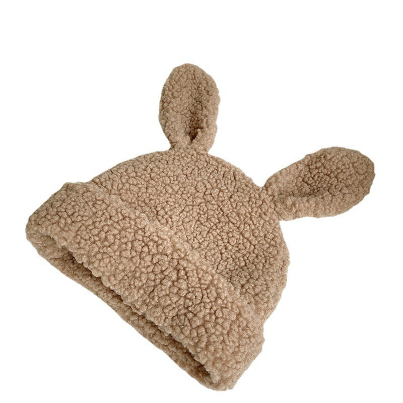 Cute Lambswool Plush Rabbit Ears Hat