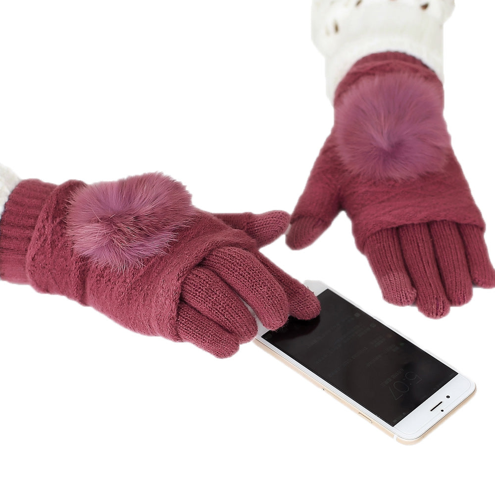 Hair ball finger refers to multi-function touch screen gloves