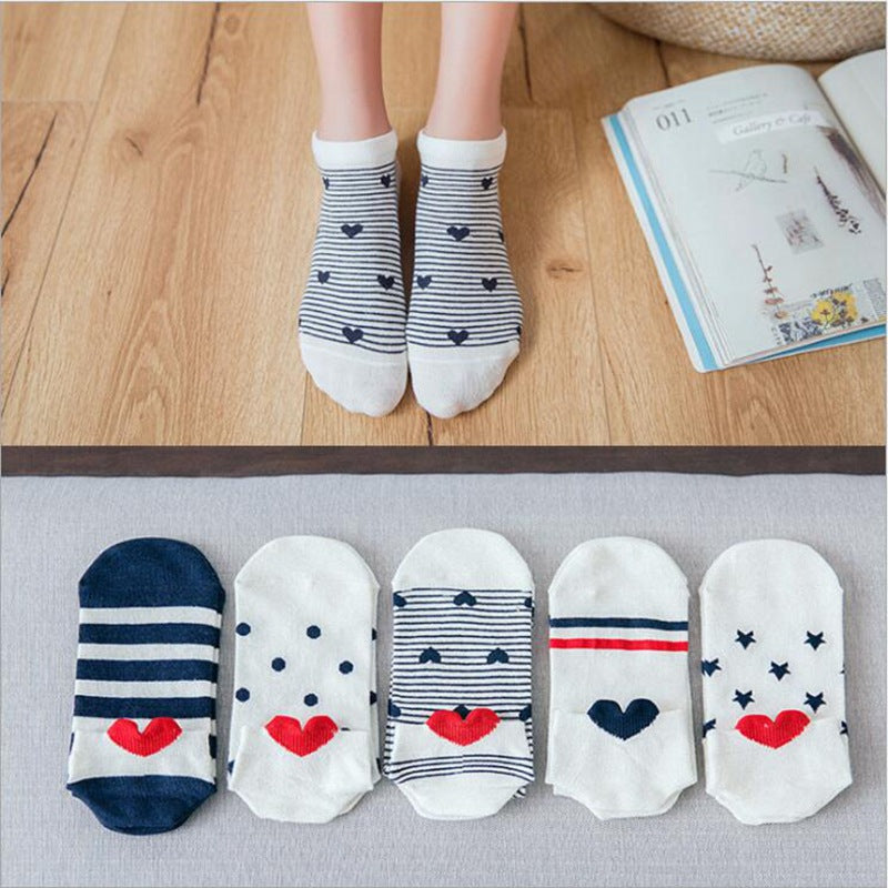 Invisible Three Dimensional Trend Student Boat Socks