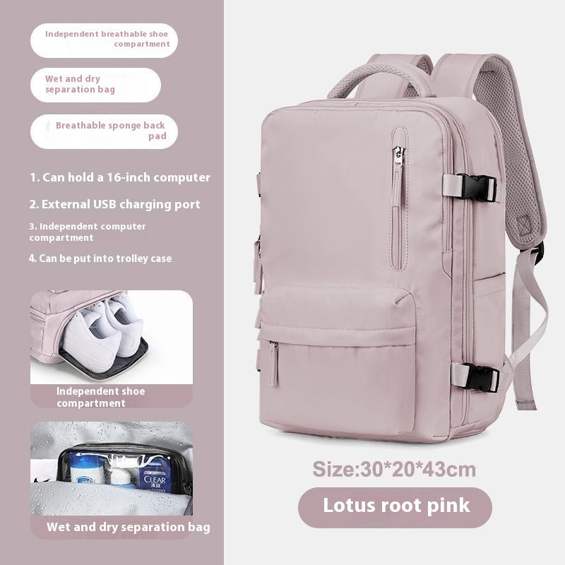 Women's Large Capacity Oversized Lightweight Multifunctional Luggage Backpack