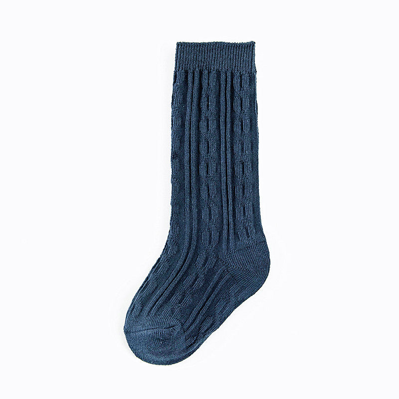 Spring And Summer Combed Cotton Long Tube Baby Knee Length Socks