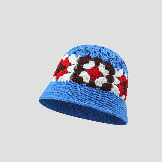 Small Crochet Hollow Bucket Hat Women's Knitted Bucket Big Head Circumference