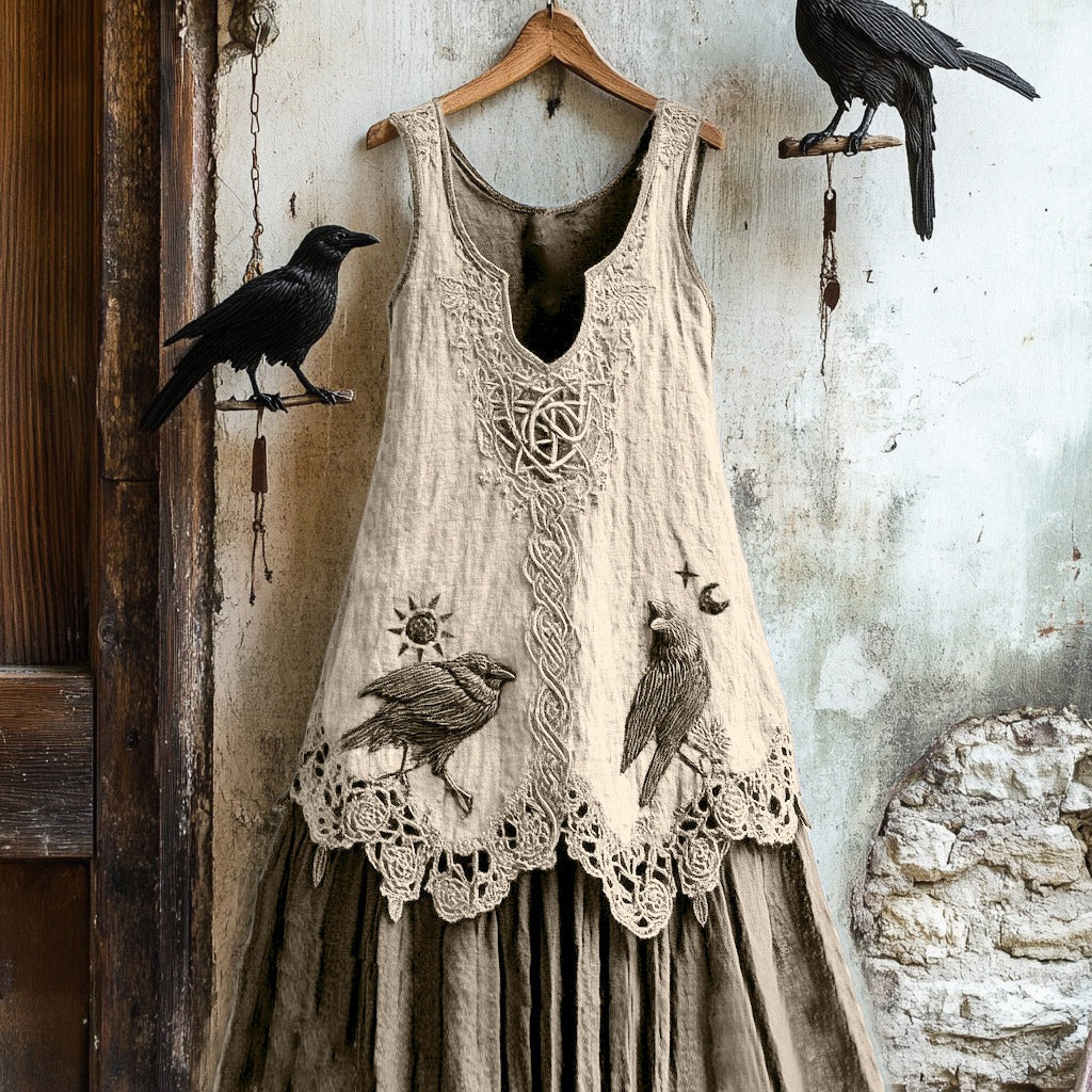 3D Printed Pattern Short-Sleeved Women's Dress