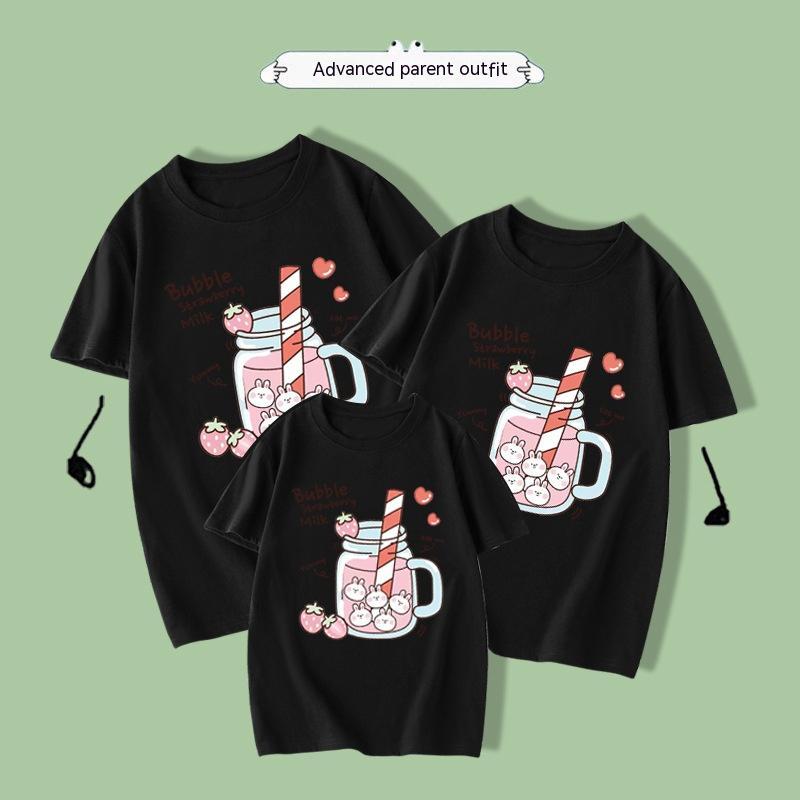 Cute Strawberry Girl T-shirt Short Sleeve