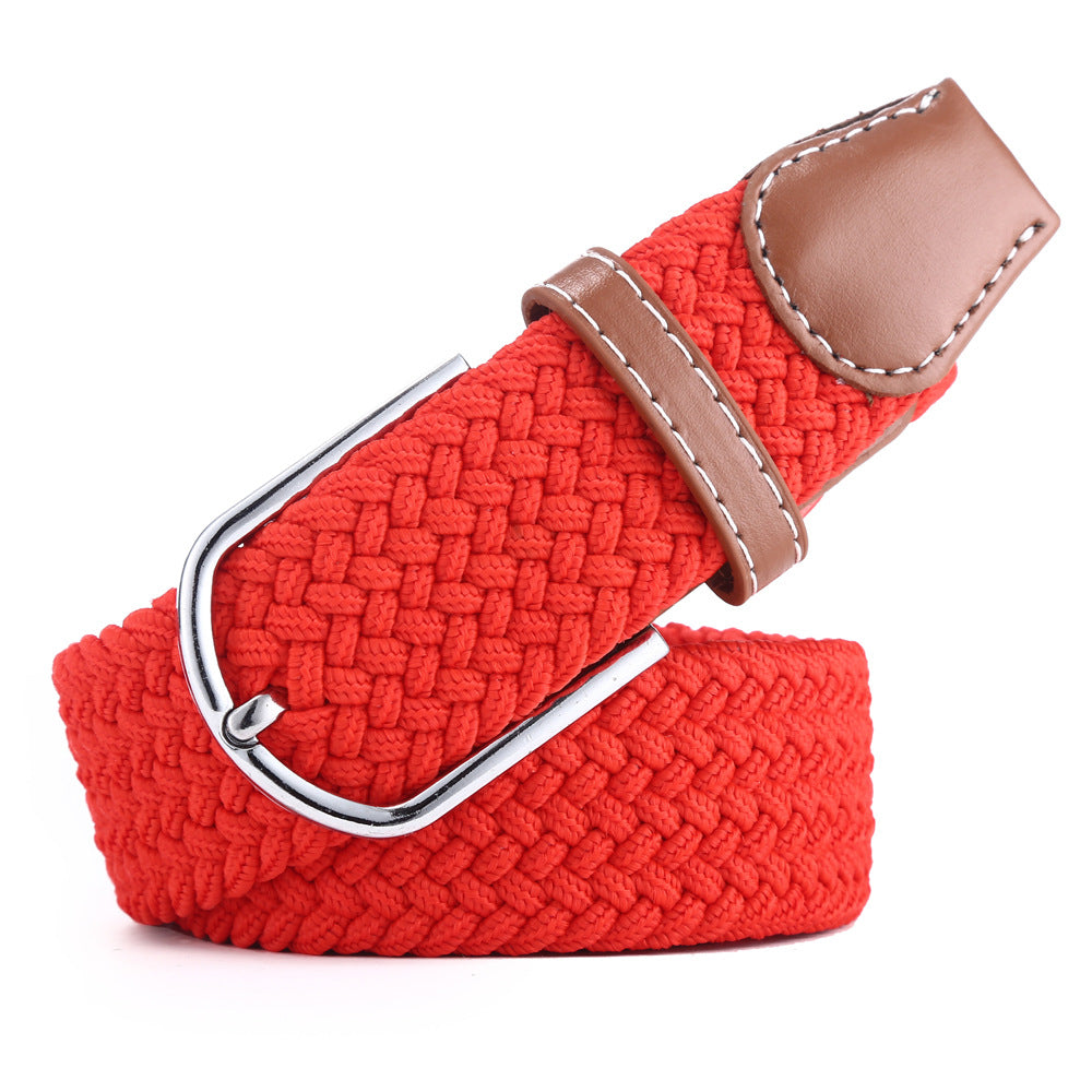 Canvas stretch woven belt