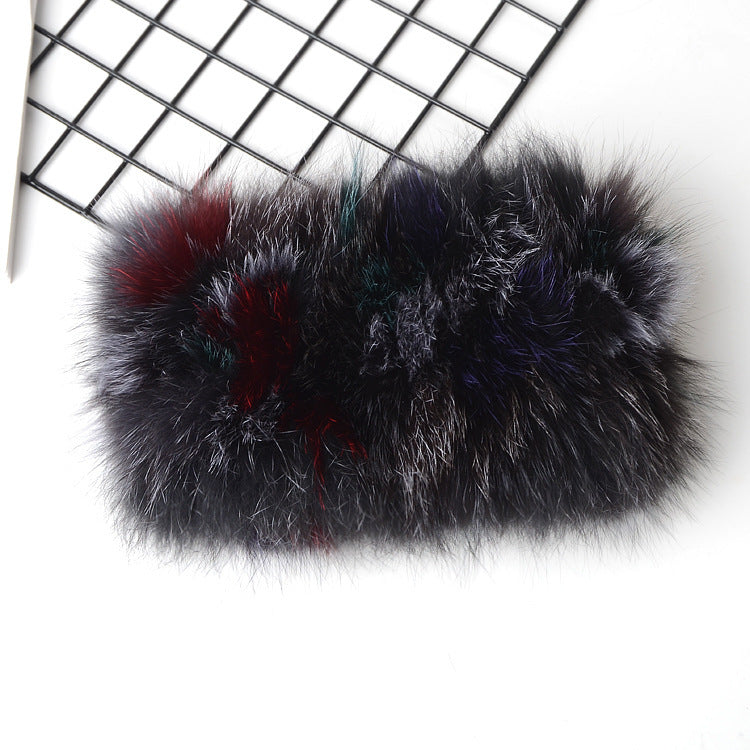 Fashionable fur fox fur warm and cold scarf