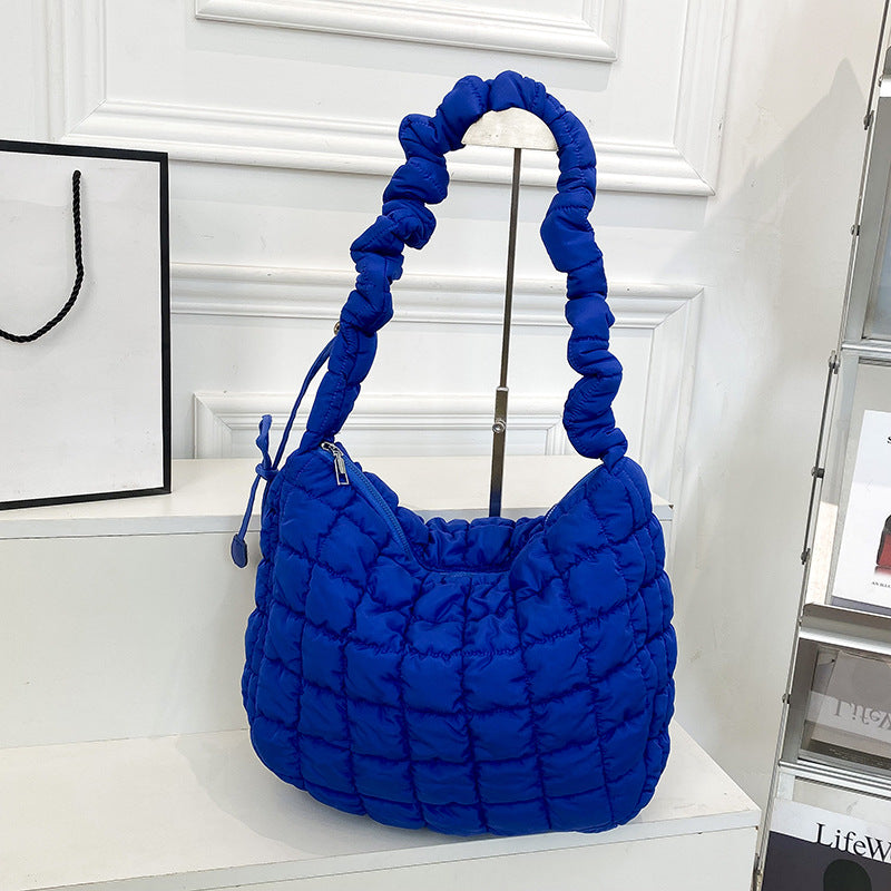 Pleated Cloud Bag Female Fashion Down Jacket Bubble Bag