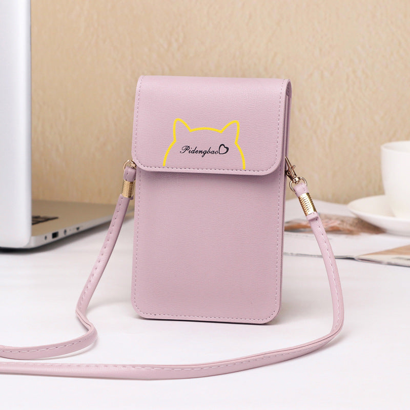 Crossbody-taske til telefon med touchskærm