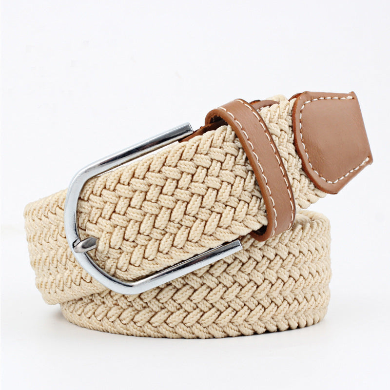 Canvas stretch woven belt