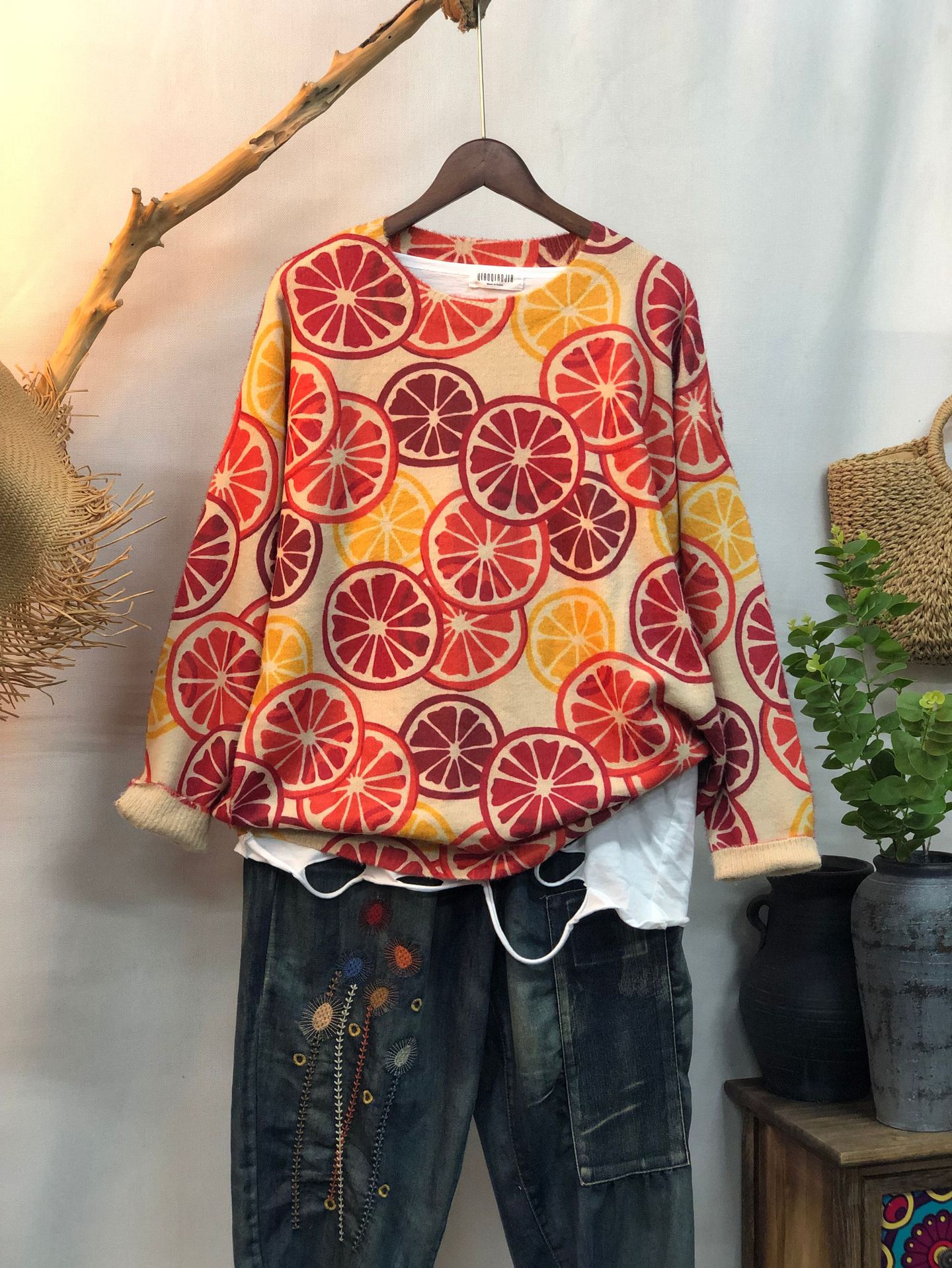 New Women's Loose-fitting Round-neck Sweater For Outerwear