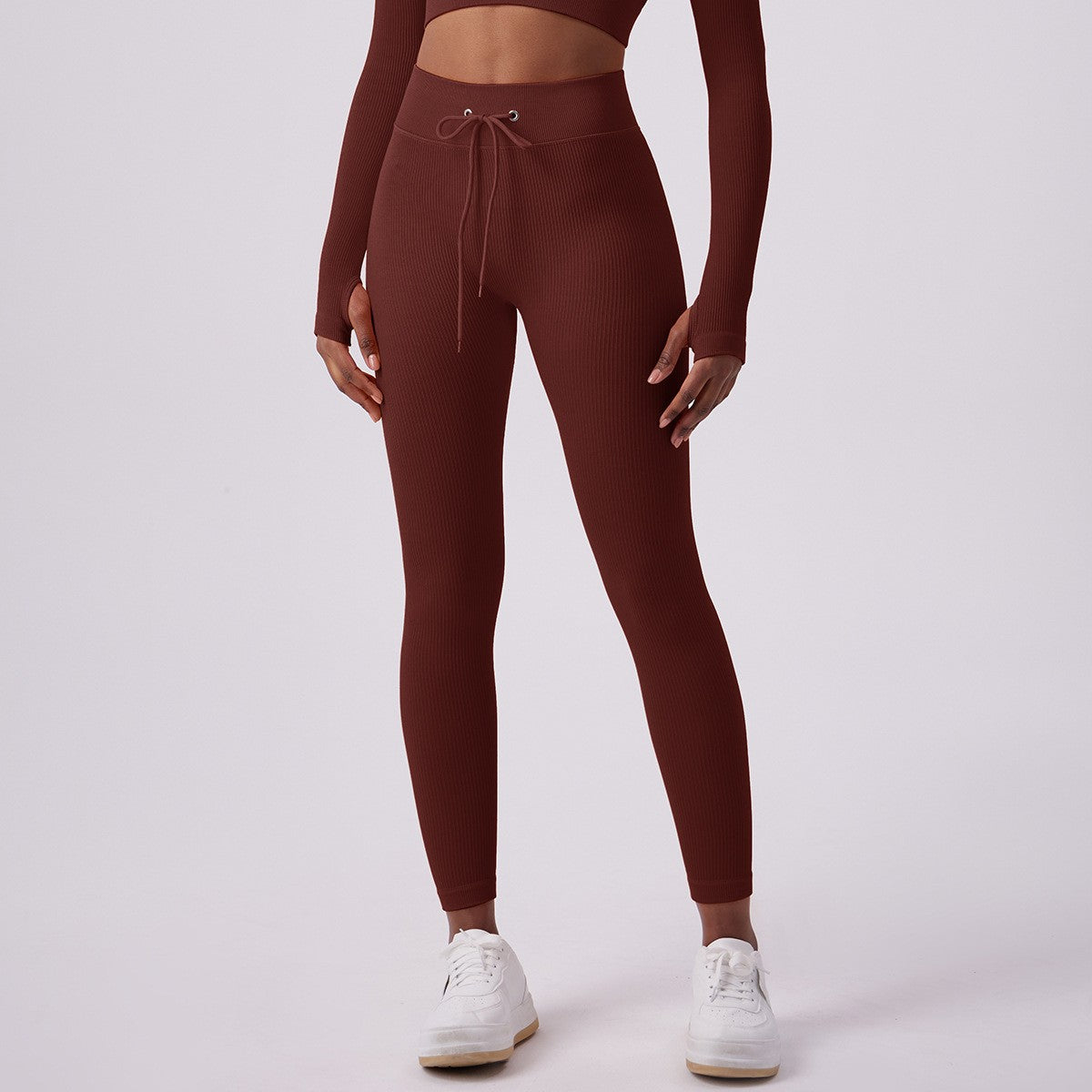 Women's Adjustable Drawstring Butt-lifting Yoga Pants For Outdoor Wear