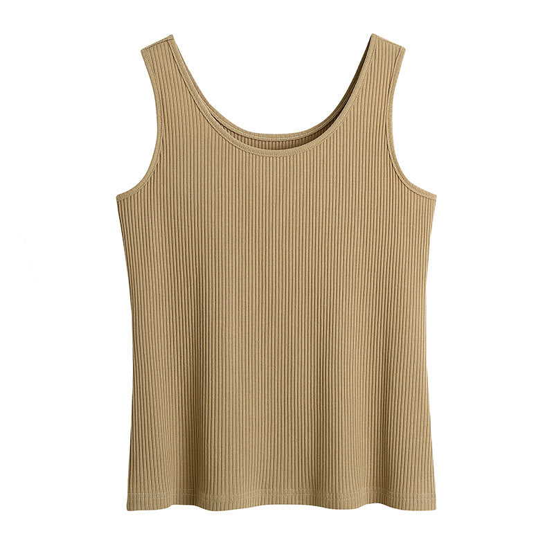 Multicolor Basic Drainage Knitted Bottoming Vest