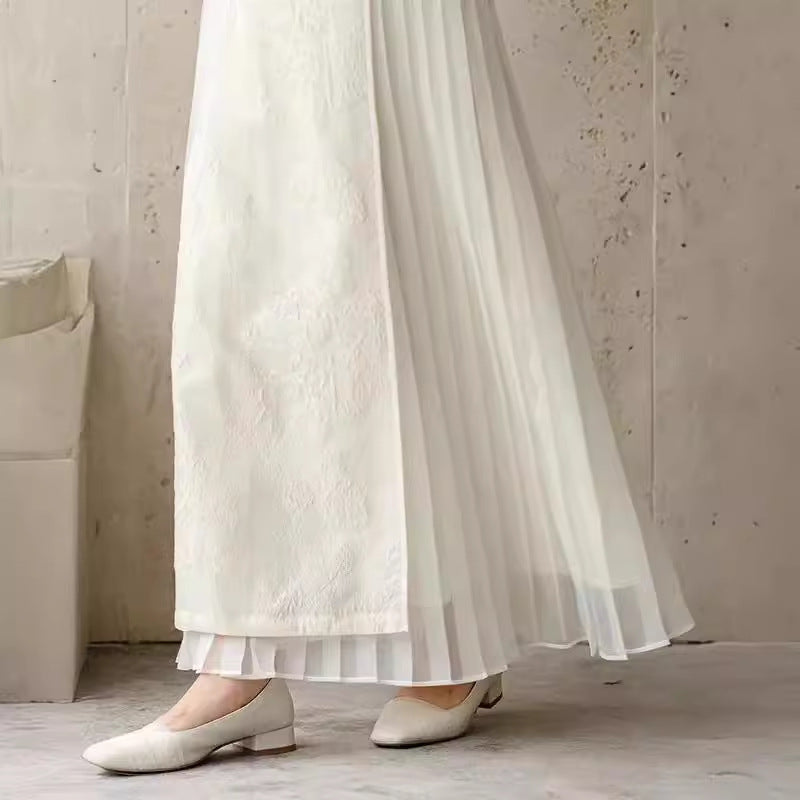 New Chinese Style Artistic Slimming Skirt