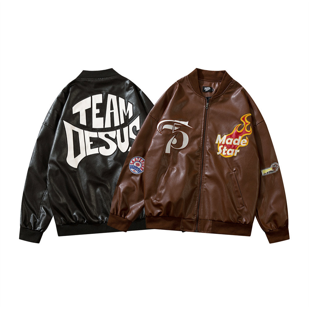 American Retro Street Hip Hop Loose Baseball Uniform Couples Jacket