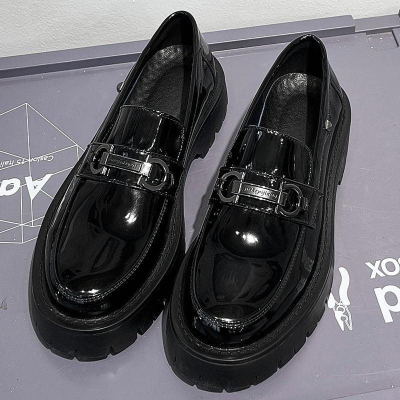 Black Hairstylist Korean Style British Casual Slip-On Shoes
