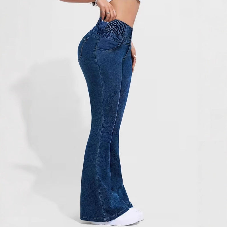 Stretchy Fashionable Flared Pants For Yoga And Fitness