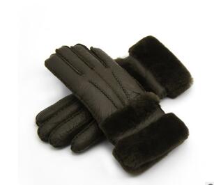 Warm Wool Leather Mittens