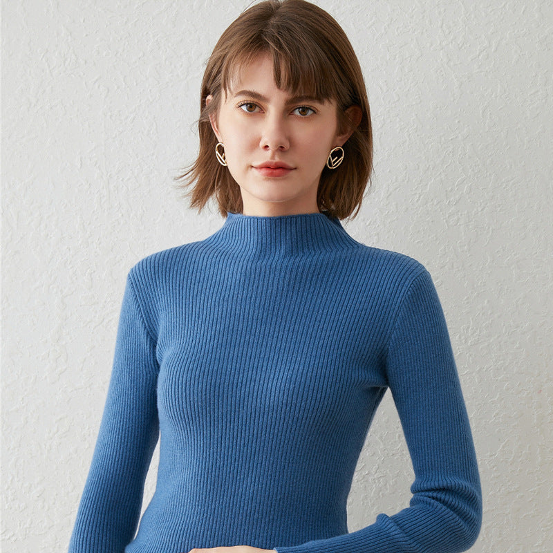 Sweater Women's Bottoming Shirt All-match Tight Slimming Long Sleeve Top