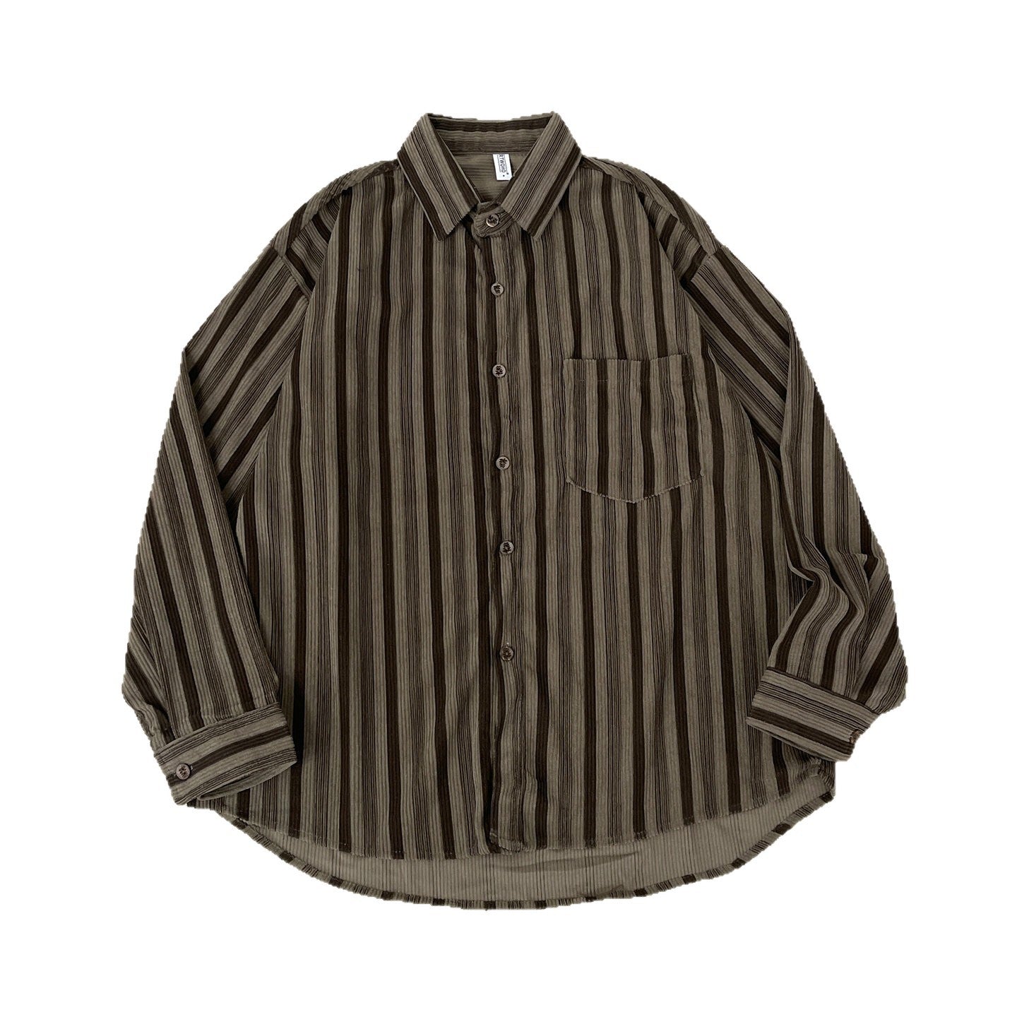 Retro Loose-fit Long-sleeve Shirt For Men