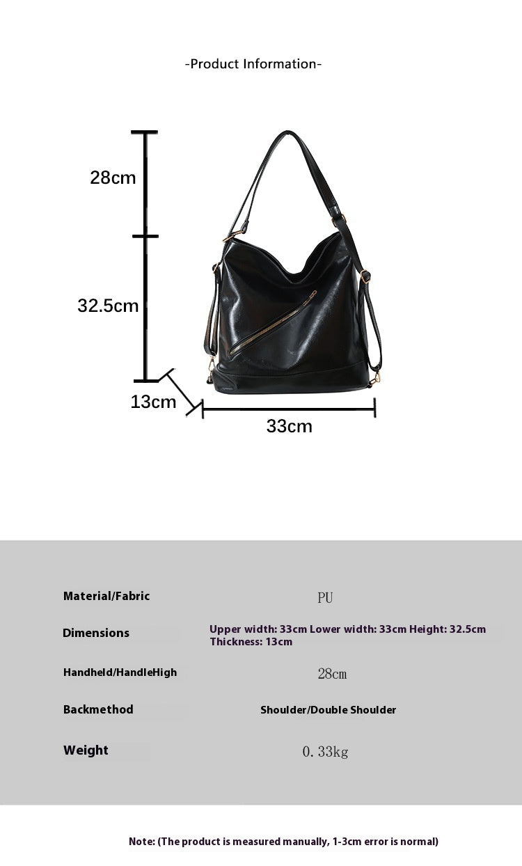 Retro Commuter Texture Large Capacity Korean Style Messenger Bag