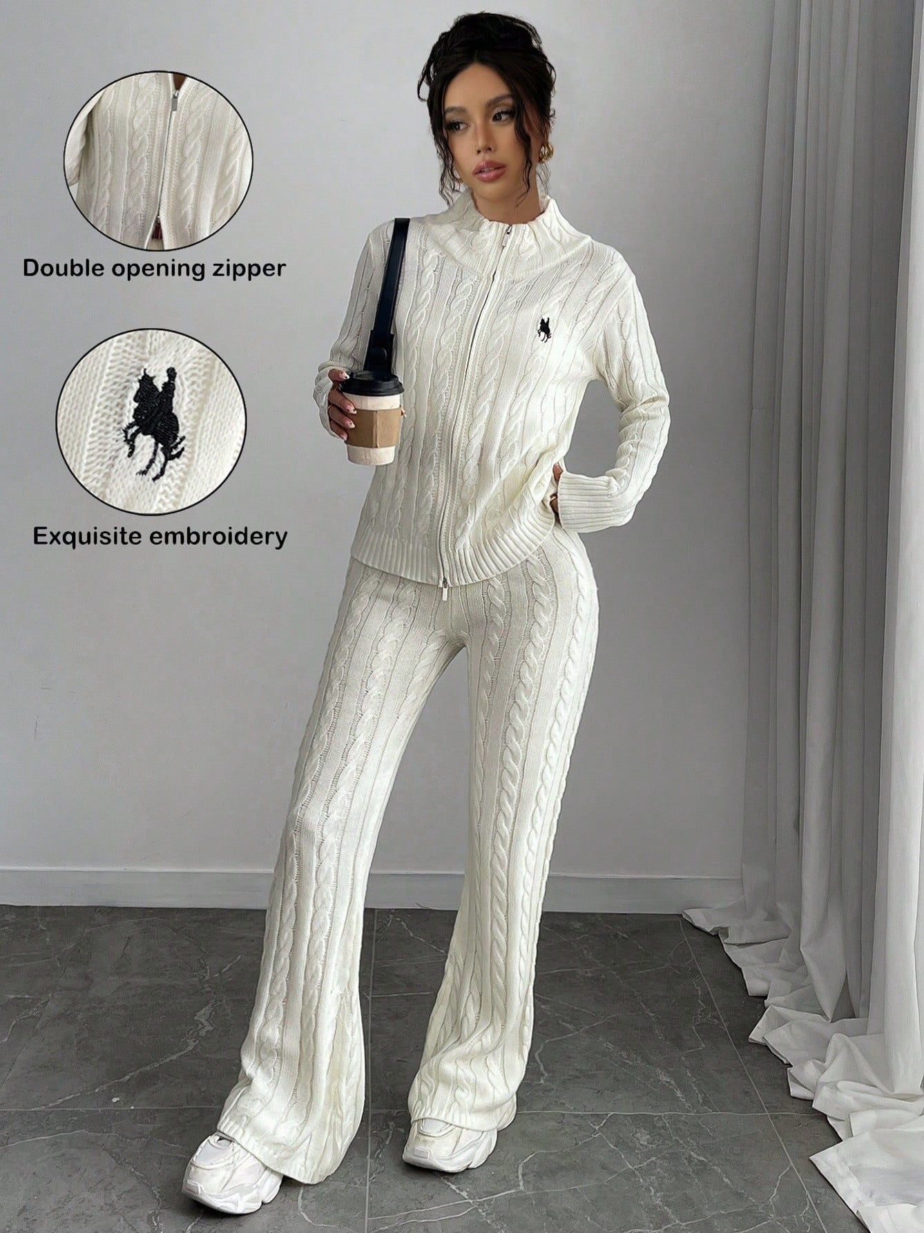 Fashion Women's Wear Casual Long Sleeve Pants Two-piece Set