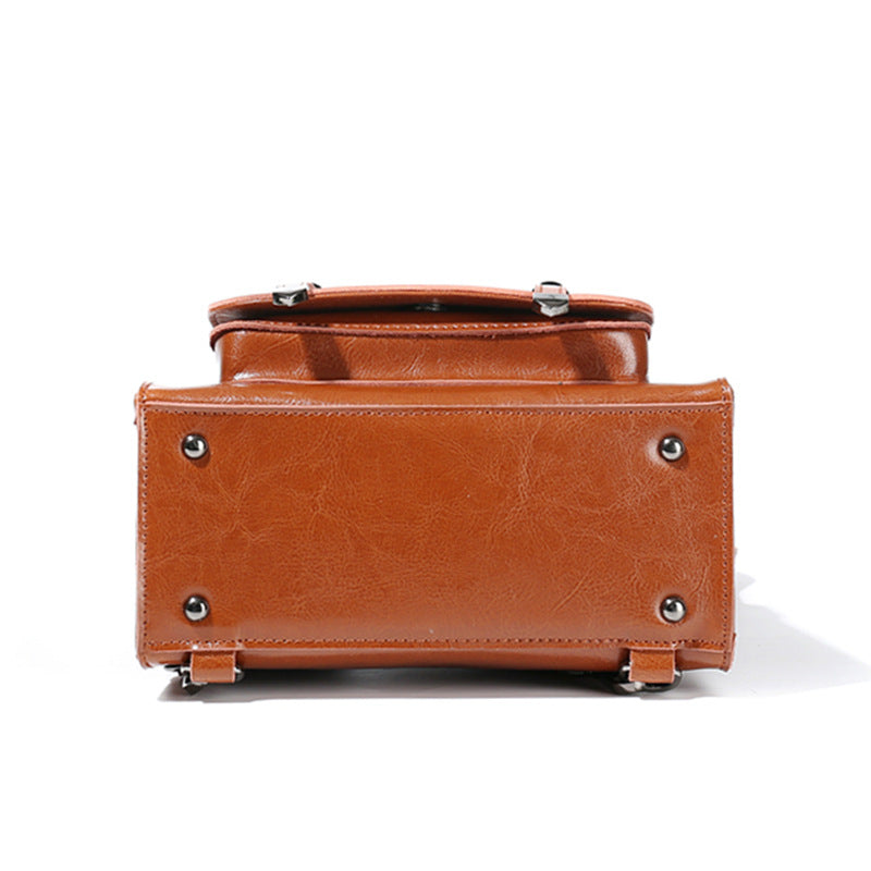 Fashion Multi-functional Leather Backpack For College Students