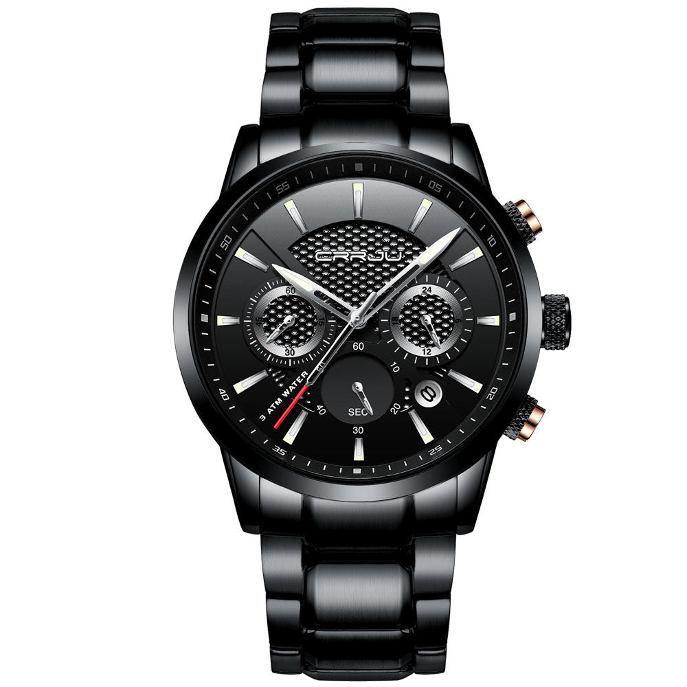 Steel belt men's sports watch