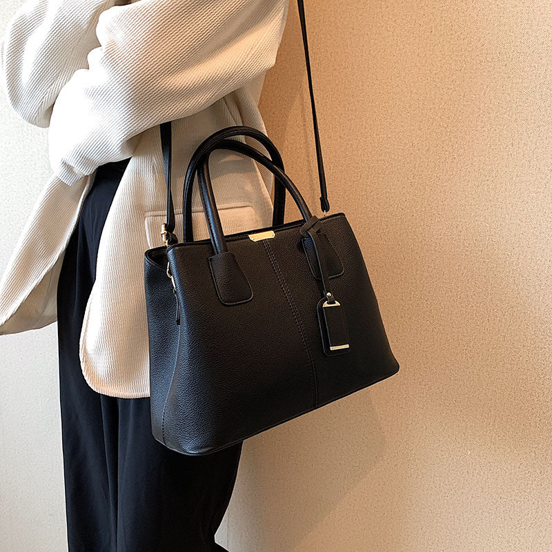 Stor håndholdt pendler-skuldertaske/crossbody-taske med stor kapacitet