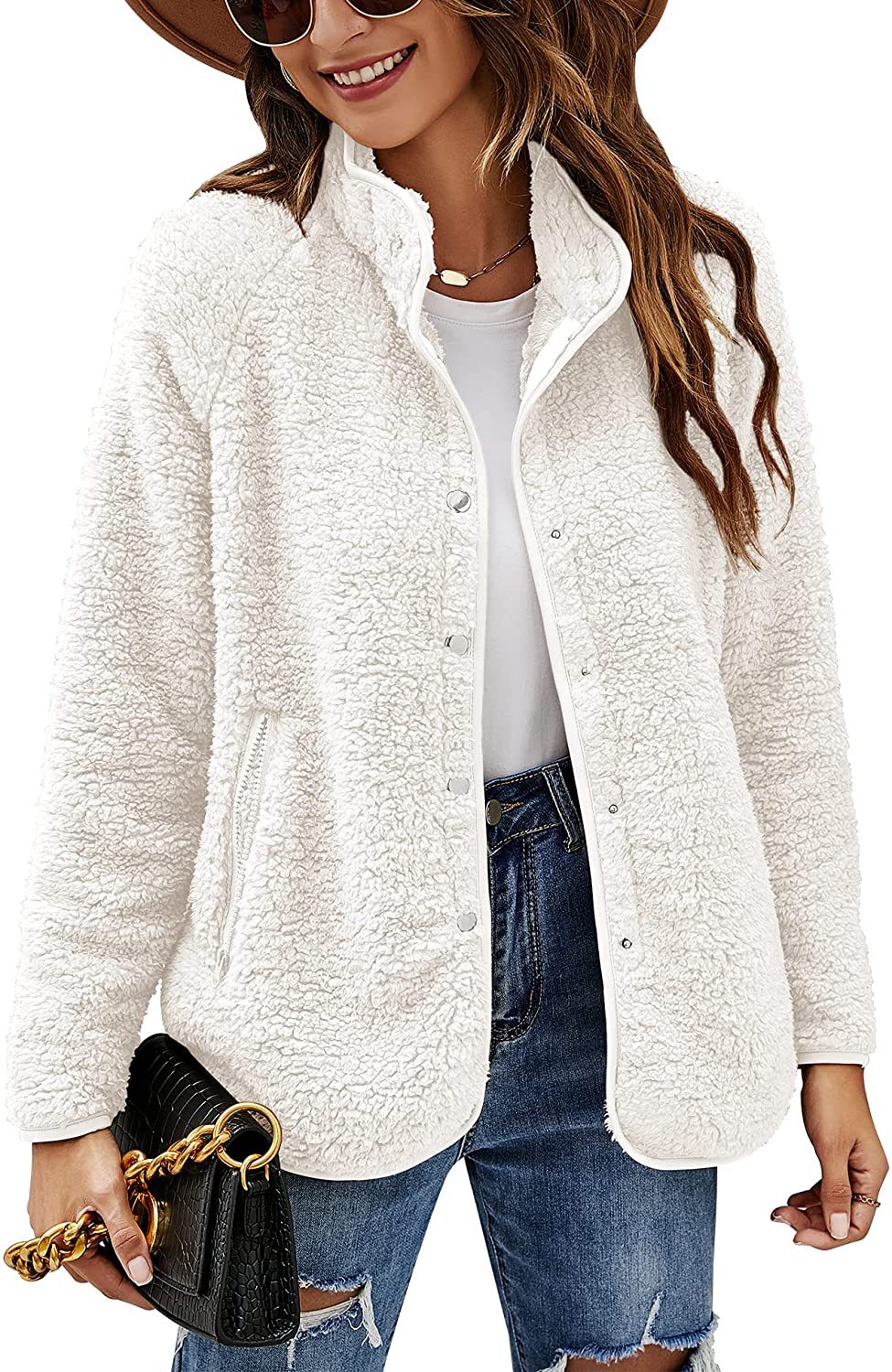 Women's Autumn And Winter Furry Jacket Coat Single-breasted