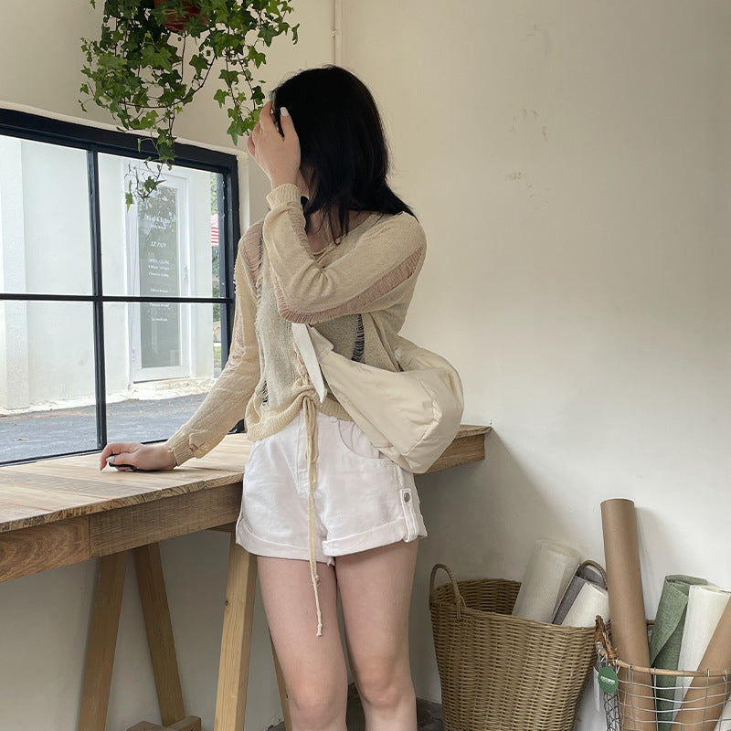 Large Capacity Dumpling Down Cotton Casual Simple All-match Shoulder Bag