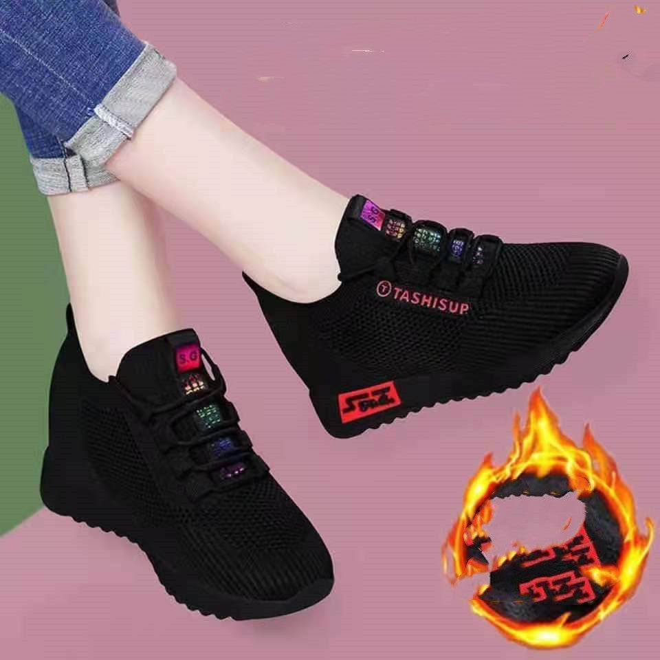 Single Cotton Casual Shoes, New High Rise Women's Fashion