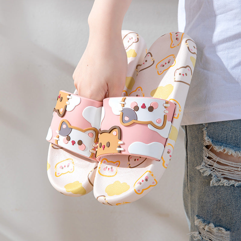 Kitty Cute Women's Interior Home Bathroom Non-slip Slippers