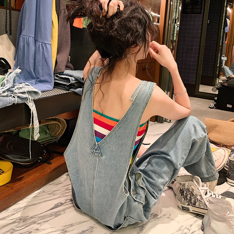 Straight high waist jumpsuit