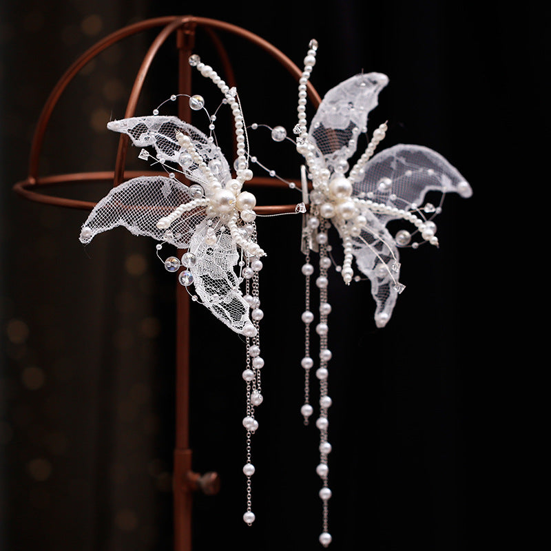 Super Fairy Simple And Smart Lace Beaded Hair Clip