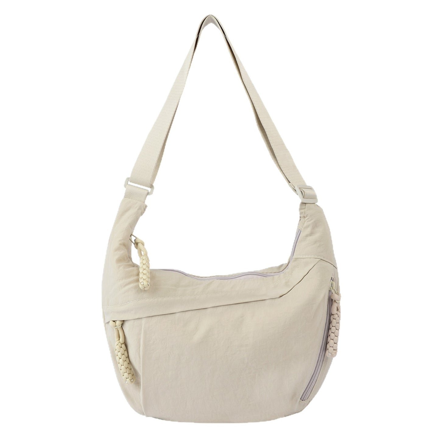 Womens Simple High-Capacity Nylon Crossbody Bag