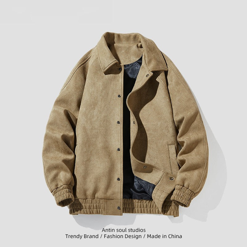 Suede Jacket For Men's American Style