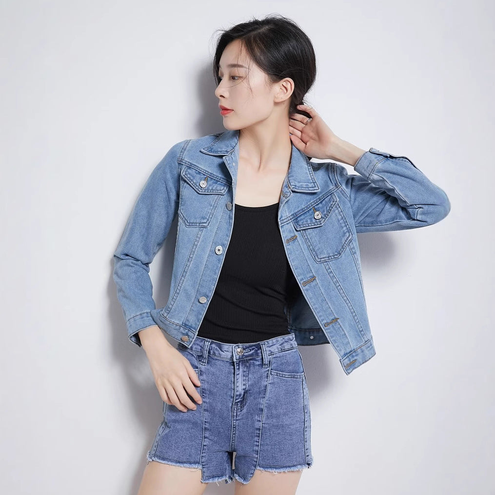 New Spring Autumn Candy Colored Denim Clothing