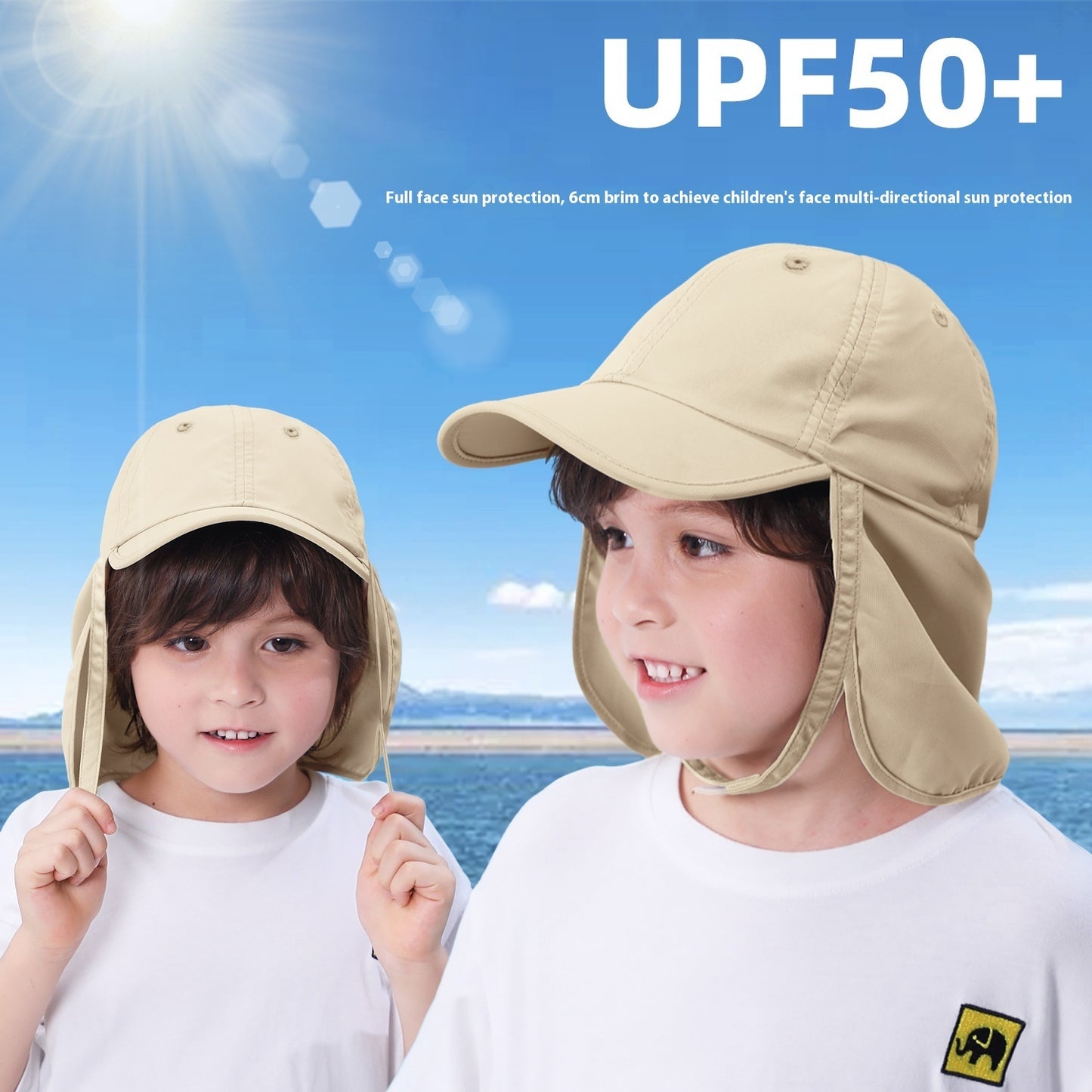 Children's Sun Hat UV Protection Sun Hat Summer Thin Big Brim