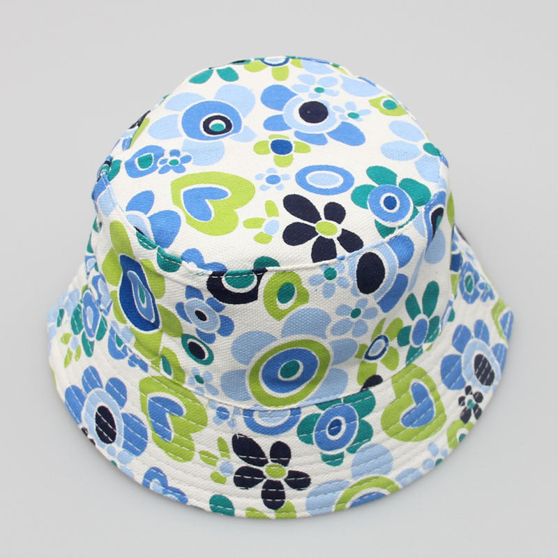New Children's Flower Sun Casual Bucket Hat