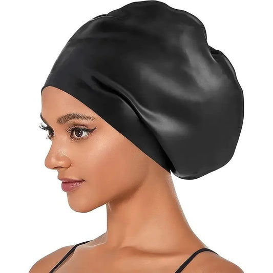 Waterproof Not Squeezing Head Extra Large Silicone Ear-protecting Swimming Cap