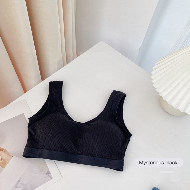 Integrated Fixed Cup Wrap Bust Beautiful Back Wide Shoulder Vest Thread