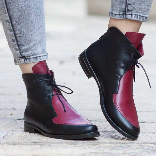 Martin boots low heel women's boots