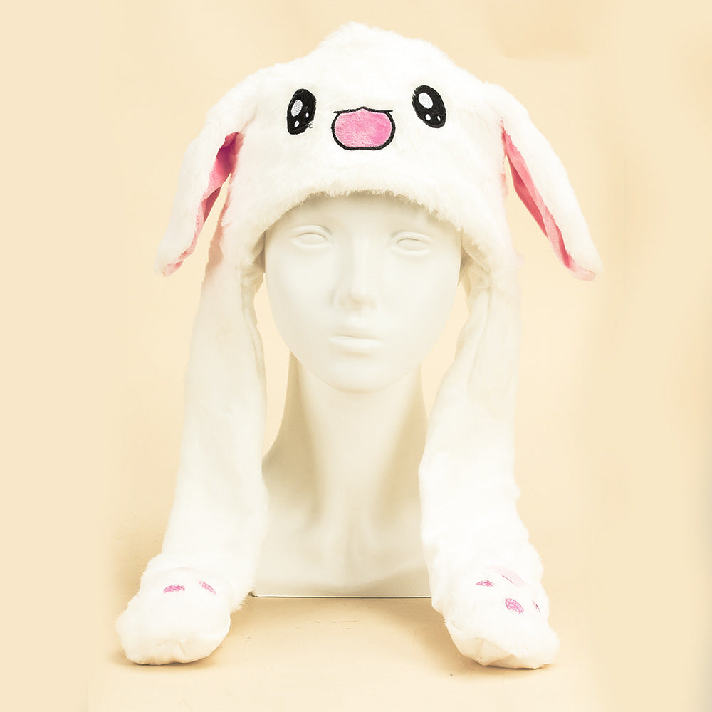Autumn And Winter Cute Animal Plush Moving Ear Hat