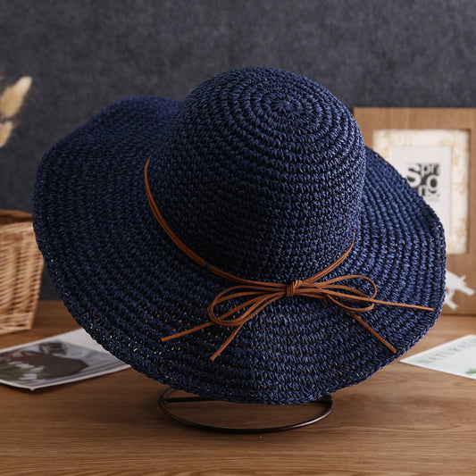 Women's Straw Versatile Travel Sunshade Beach Hat