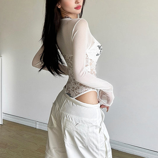 Sexy And Stylish Solid-color Bodysuit
