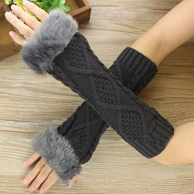Driving And Riding Twist Knitted Arm Cover