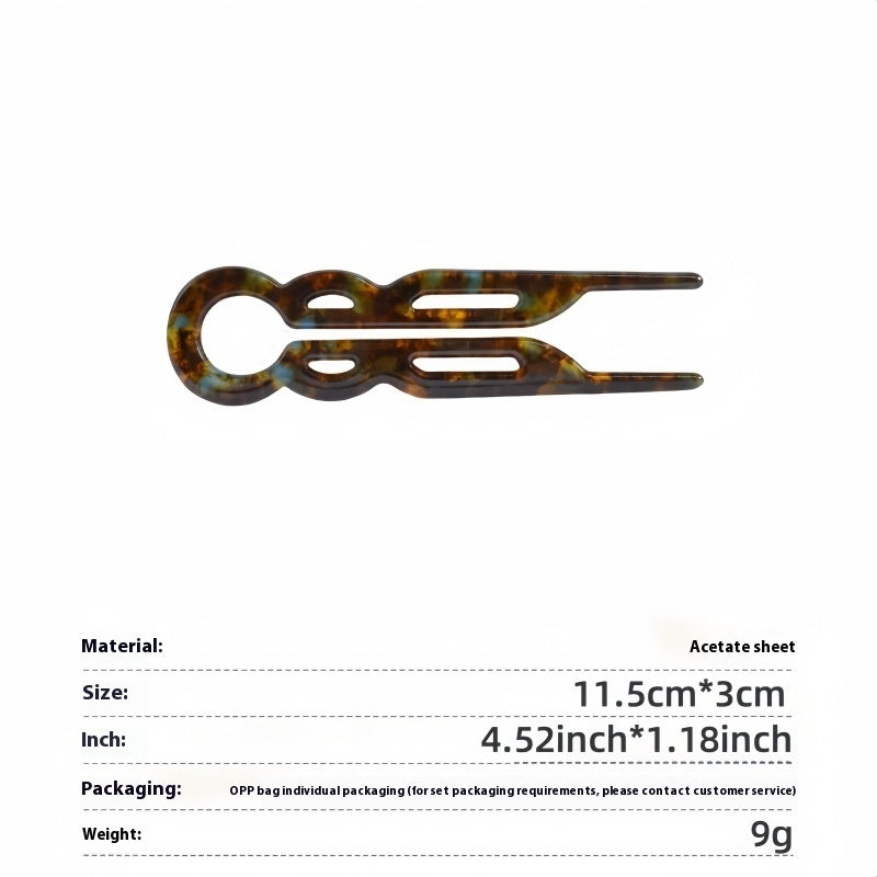 Acetate Hairpin U-shaped French Style