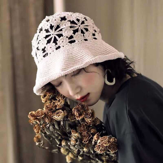 Summer Handmade Hollow Sunscreen Hat Literature And Art