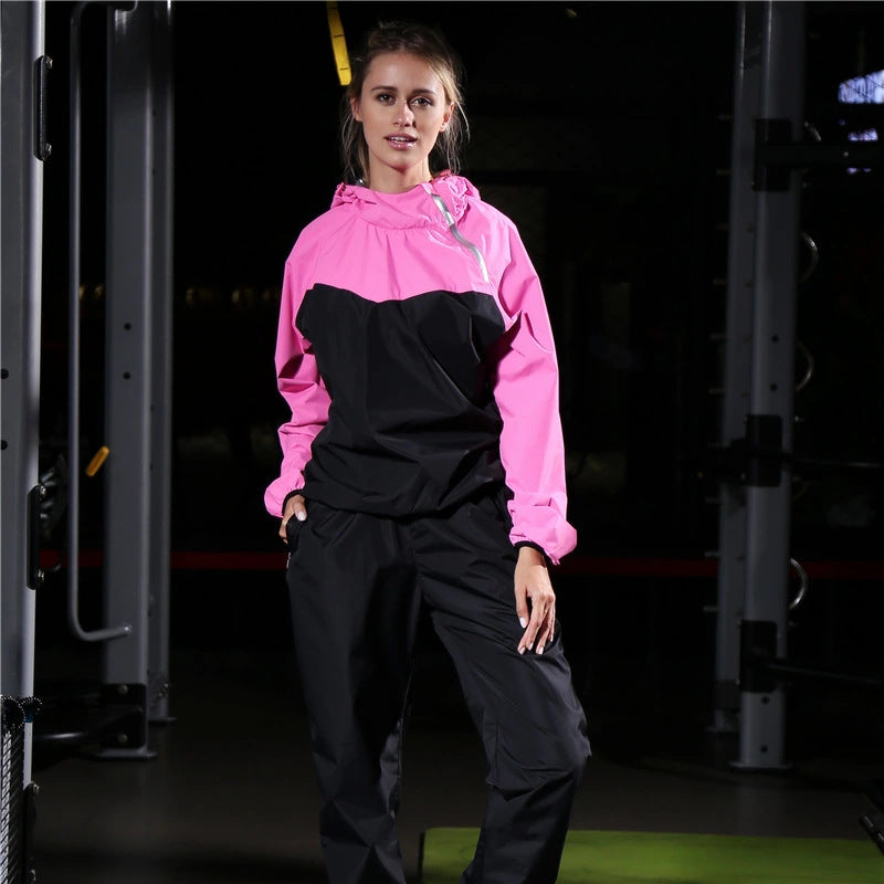 Sweat Suit Plus Inner Net Sportswear Fitness Running Sweat Two-piece Set
