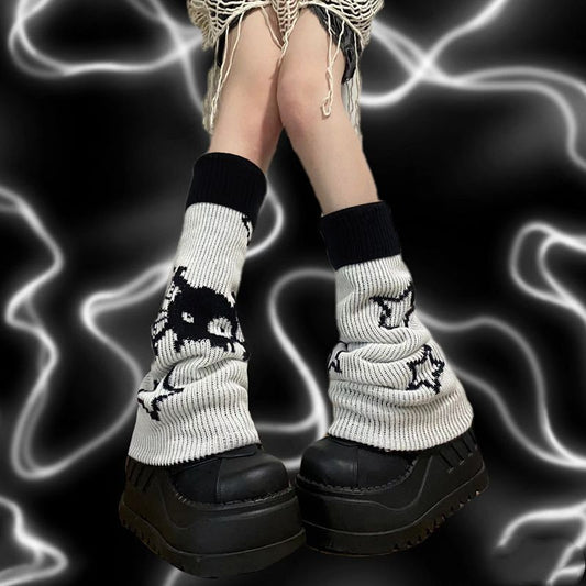 Japanese Spice Girl Star Skull Leg Cover